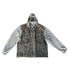 Stylish Denim Jacket with Hoodie - Used, Good Condition